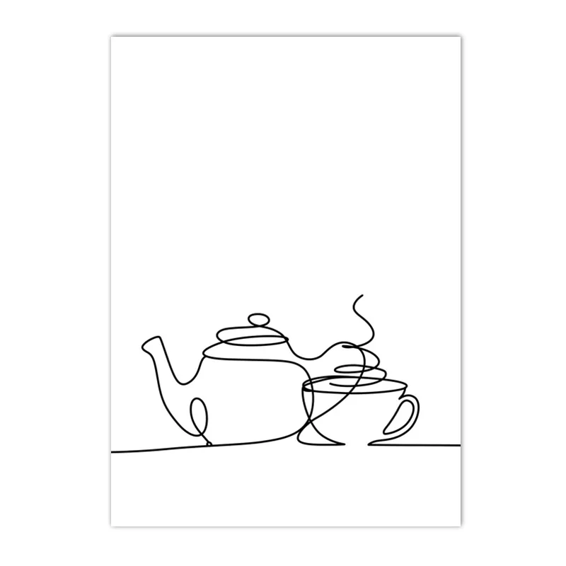 

Картина на холсте ARDOR "Линия кофе, красное вино, нож и вилка"