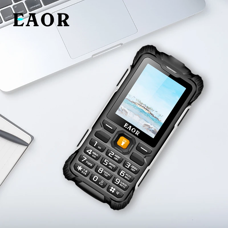 EAOR IP68 Rugged Phone 2G Outdoor Mobile Phone Waterproof Anti-fall Keypad Phone 3000mAh Feature Phones Bar Phone Power Bank