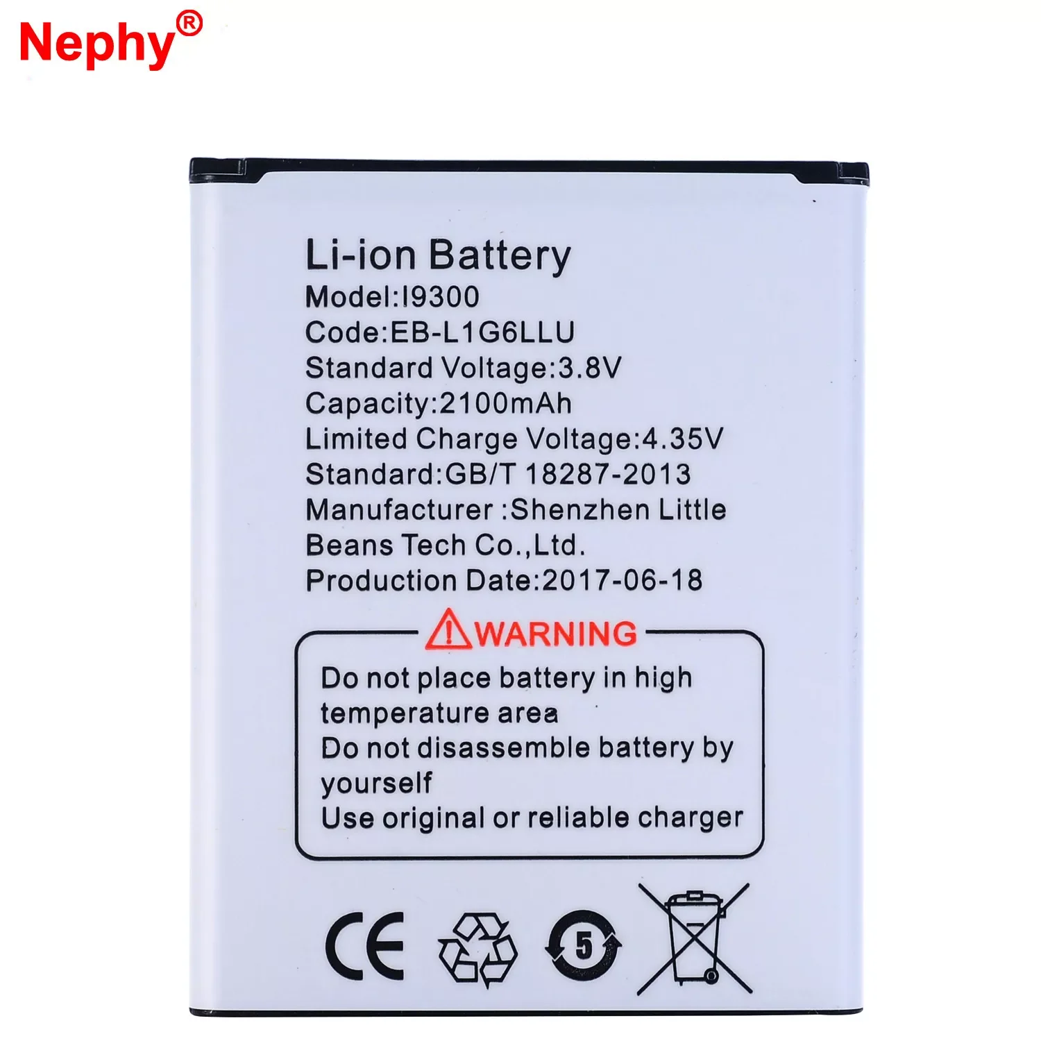 

NEW2023 New Nephy Original Battery For Samsung Galaxy SIII S3 i9300 I9301I i9300i Grand Neo i9128 i9128V i9168i i9118 E170k E210