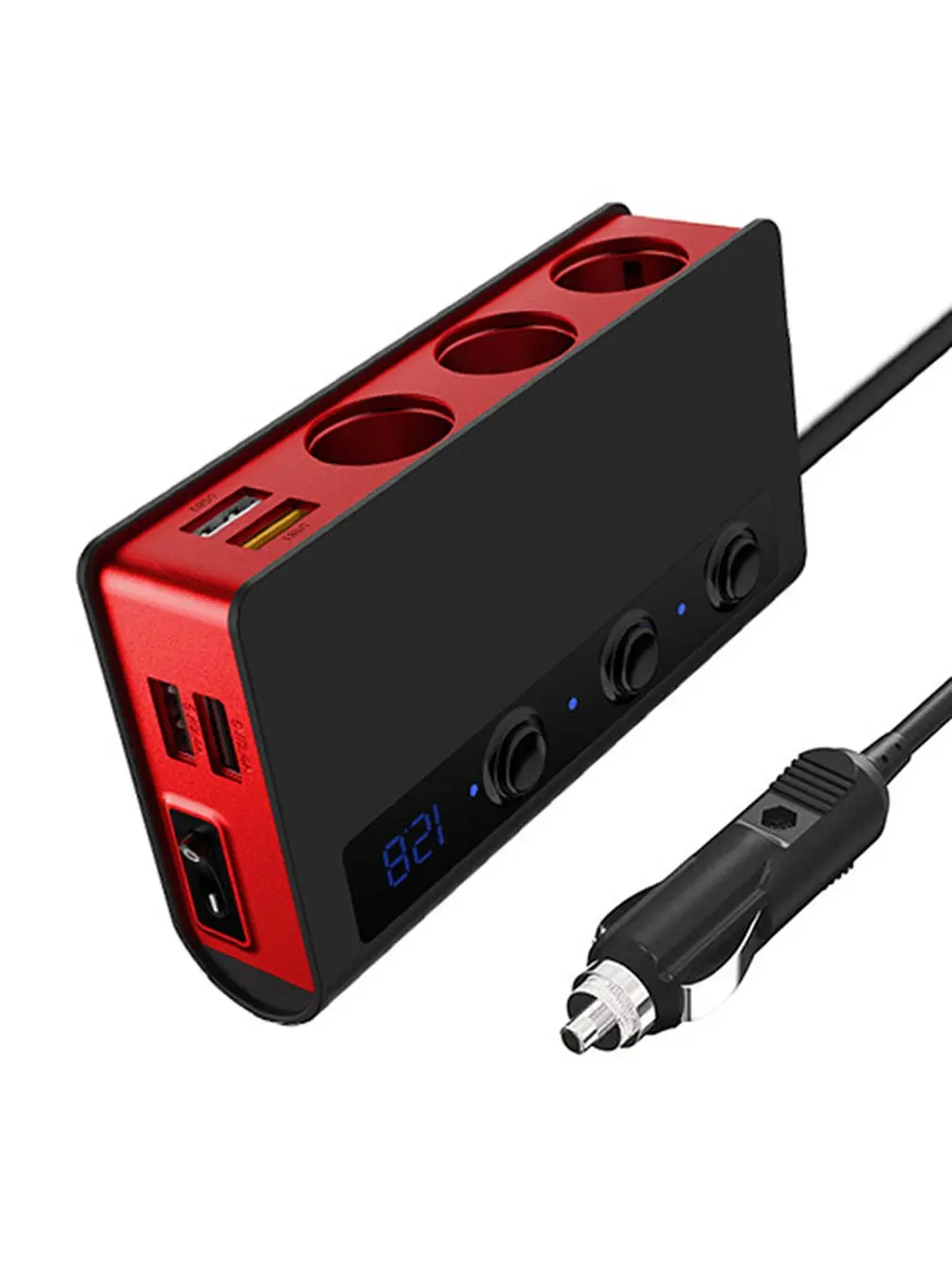 

Быстрая зарядка 3,0 разветвитель прикуривателя 12 В/24 В 3 гнезда 180 Вт ВКЛ./ВЫКЛ. Автомобильный разветвитель с 4 портами USB Автомобильное зарядно...