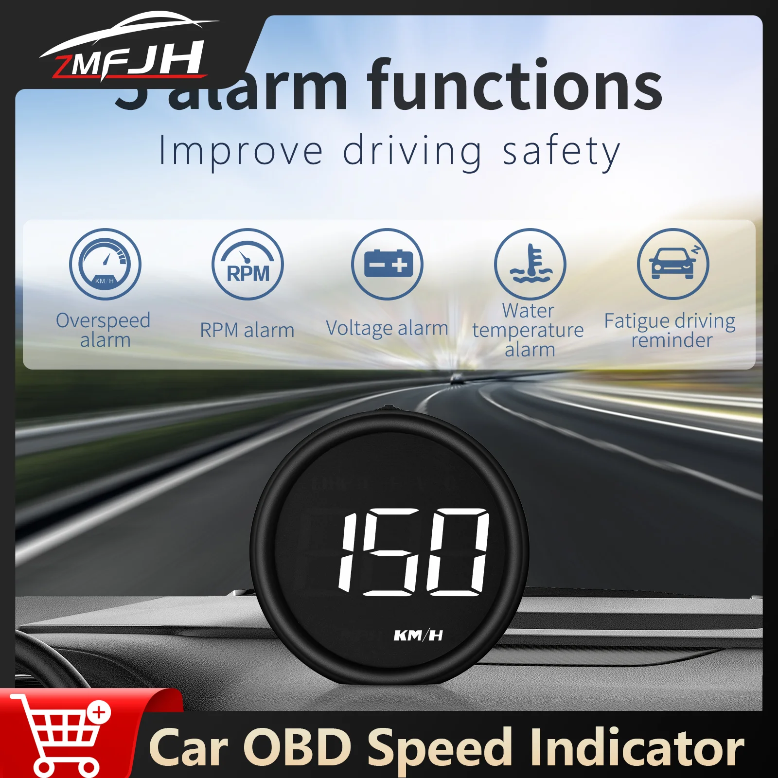 

B1 OBD HUD Спидометр Автомобильный проектор с проекционным дисплеем и сигнализацией Автоматический вольтметр Датчик температуры воды Индикатор потребления топлива