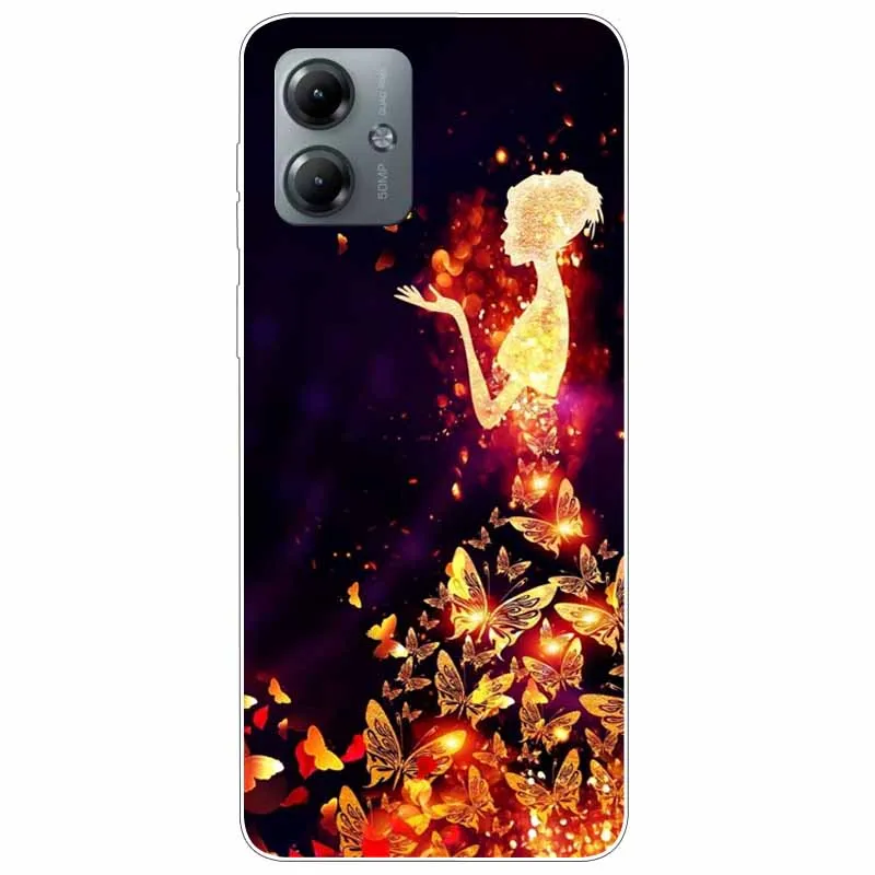 Чехол для Motorola Moto G14 с изображением животных |