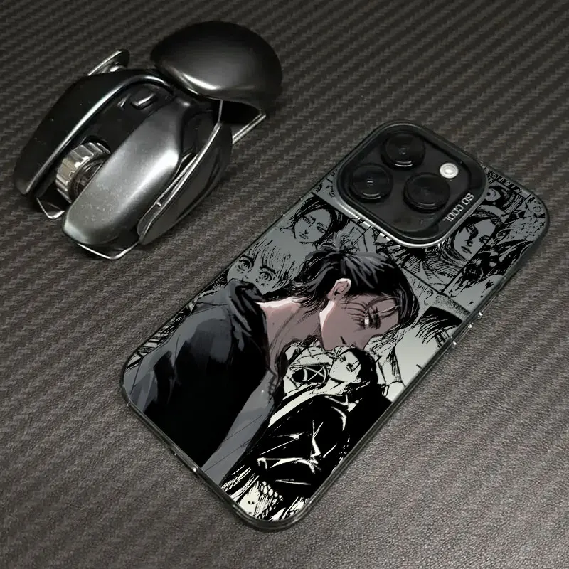 Фото Чехол для телефона Eren Mikasa Attacks on Titans для iPhone 13 14 15 16 17 Pro Max Plus 16e 17E 17 Air 11 18 Pro, противоударный чехол-накладка №5