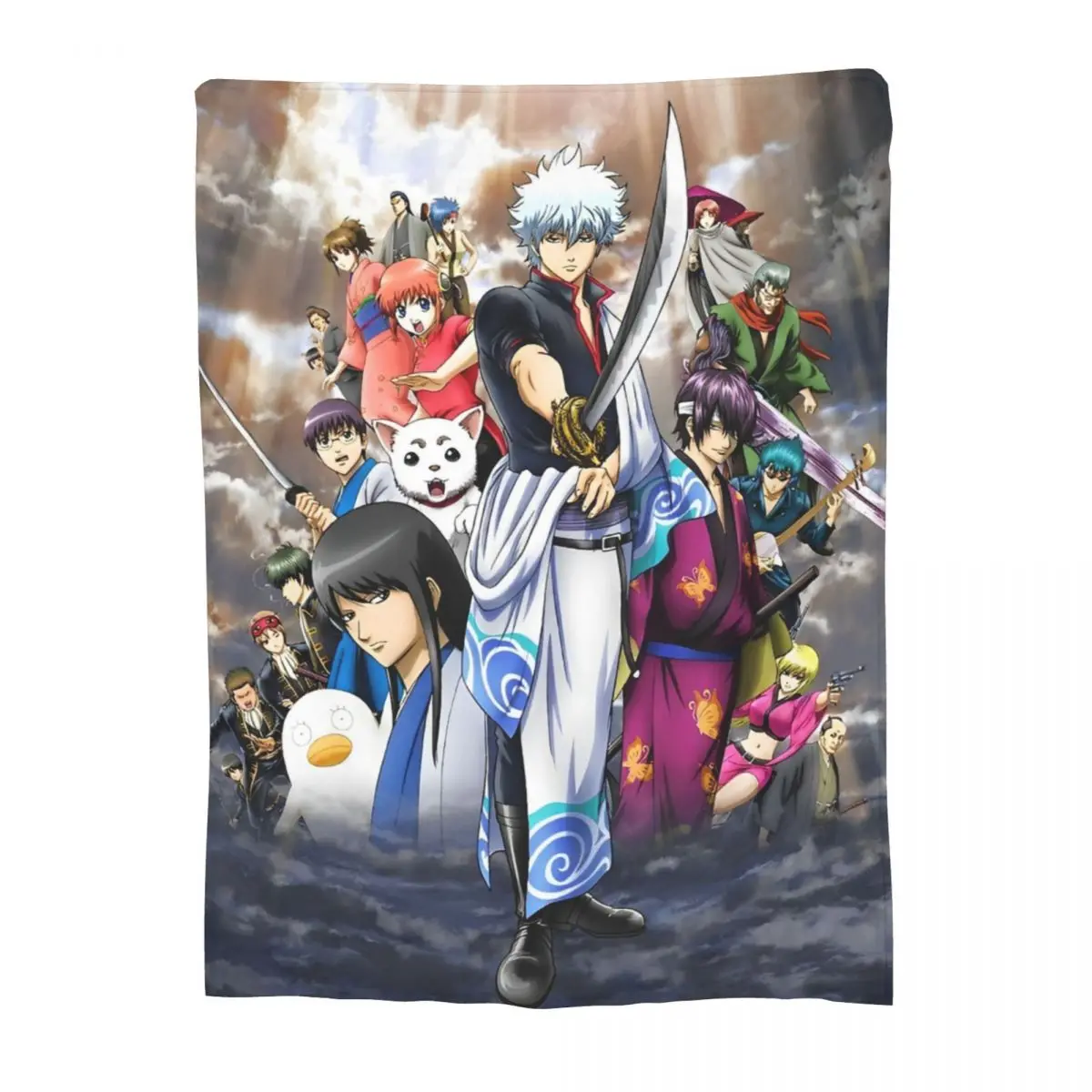Gintama Adventure Samurai Science Fiction комедийное фланелевое одеяло для спальни супер теплое