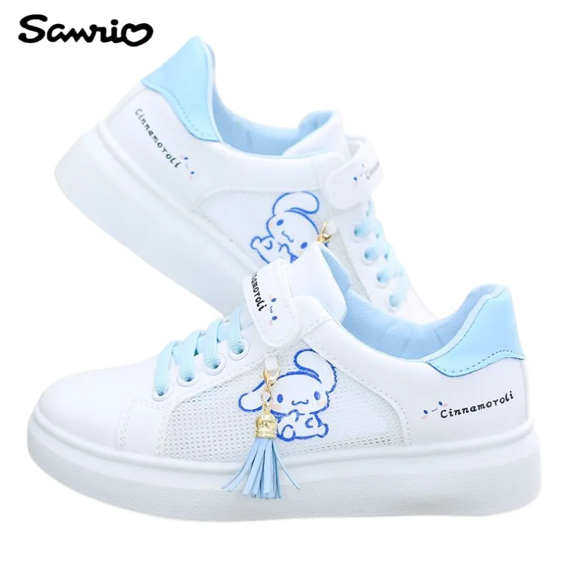 

New Cinnamoroll anime peripheral kawaii cartoon cute children's mesh sneakers creative soft bottom breathable white shoes gift