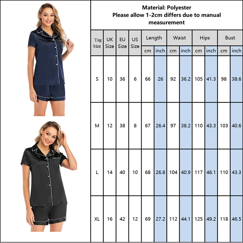 2 Piece Set Women Short Sleeved Pajamas Set Home Suit Lapel Neck Christmas Pajamas Suit Nightwear Sleepwear Home Clothes