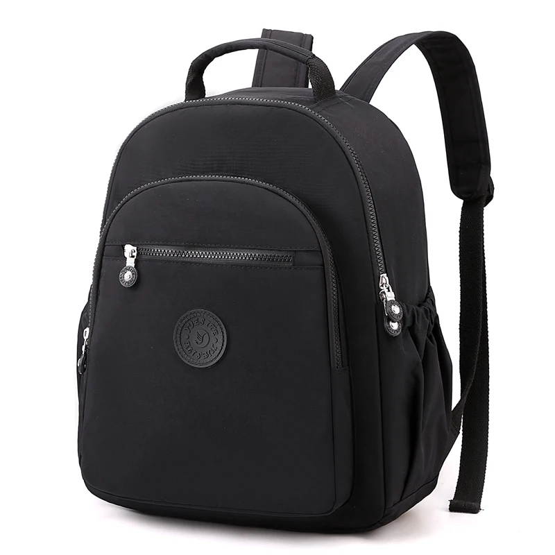 2022 Popular Black Waterproof Nylon Bag Backpack Women High Quality Travel Backpack Bags For Girls Student Bag Backpack Fem top quality 50 l backpack bag military baggage bags waterproof wear resisting nylon bag camo travel backpack laptop satchel