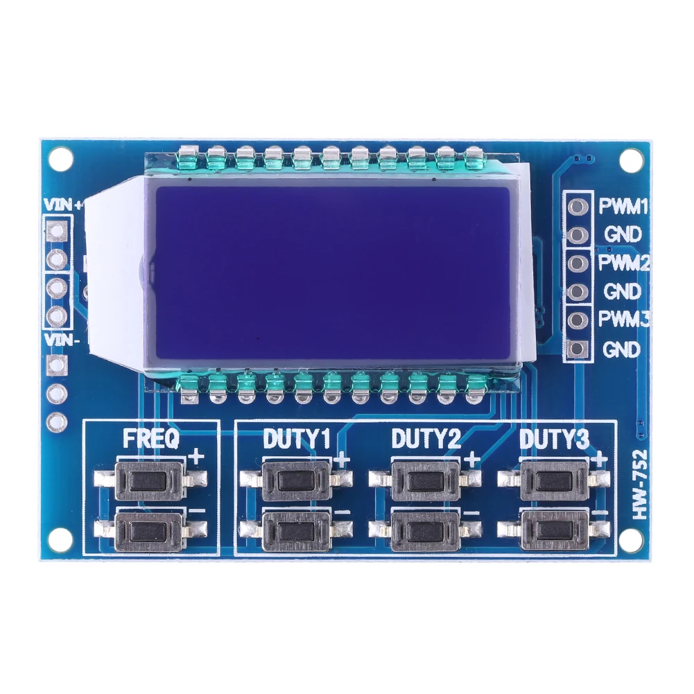 3 Channel Signal Generator PWM Pulse Frequency Duty Cycle Adjustable Module 1Hz-150kHz 3.3~30V PWM Board Supplies