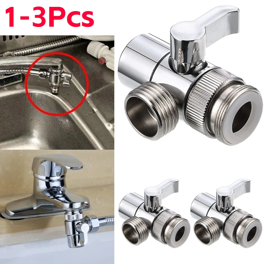 

3 Way Switch Faucet Adapter Plastic Kitchen Sink Splitter Diverter Valve Water Tap Connector for Shower Bathroom Accessories