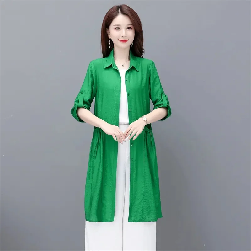 Женская тонкая ветровка Повседневный Кардиган большого размера 6XL