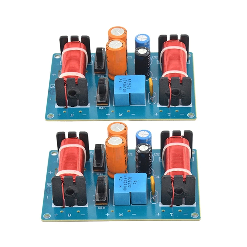 

2Pcs 150W 3 Way Audio Speaker Crossover Treble Midrange Bass Bookshelf Car Speakers Filter Frequency Divider Crossover