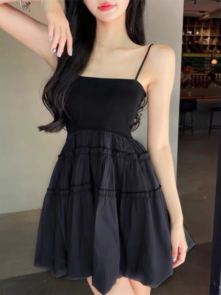 Женское платье Woherb в стиле Харадзюку сексуальное на бретельках женское