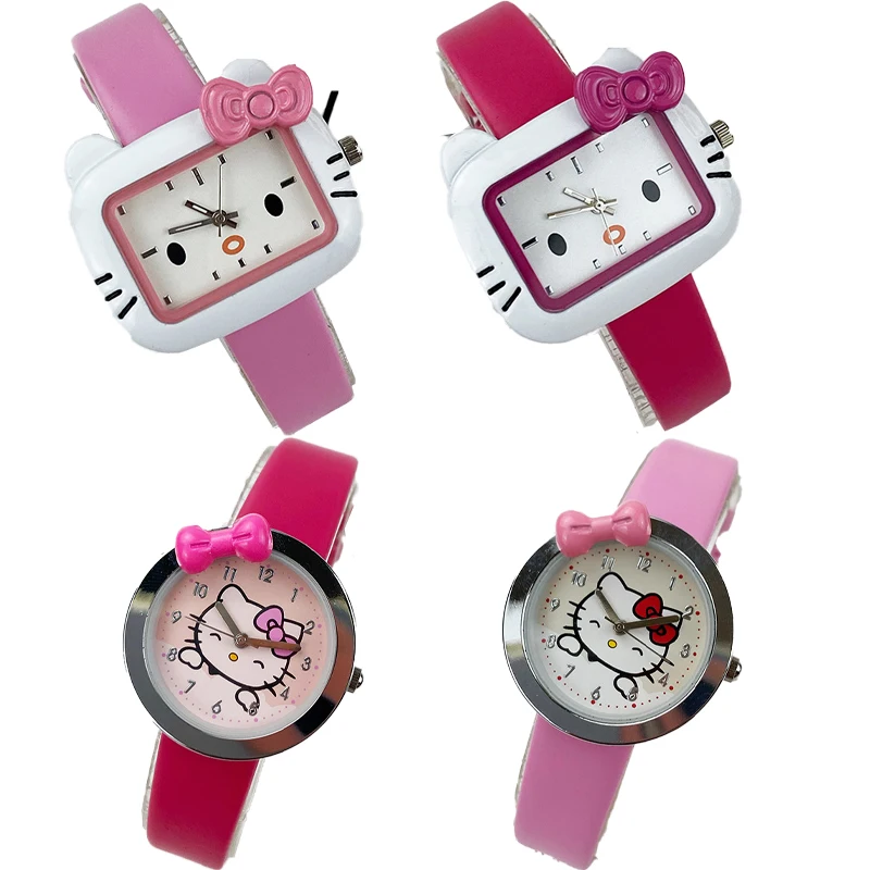 

Kawaii Hello Kitty Children's Watch Girls Junior High School Students Cute Fashion Girls Cartoon Pointer Electronic Quartz Watch
