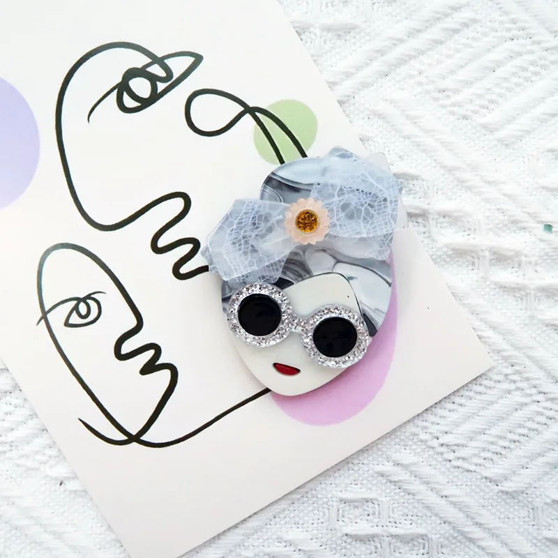 Элегантная темпераментная брошь YAOLOGE с бантом для очков и девушек мультяшный