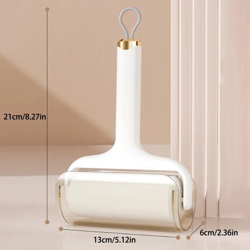 13*6*21cm Tearable Roll Paper Hair Sticky Roller Dust Pet Remover Brush Clothes Carpet Cleaning Replaceable Core