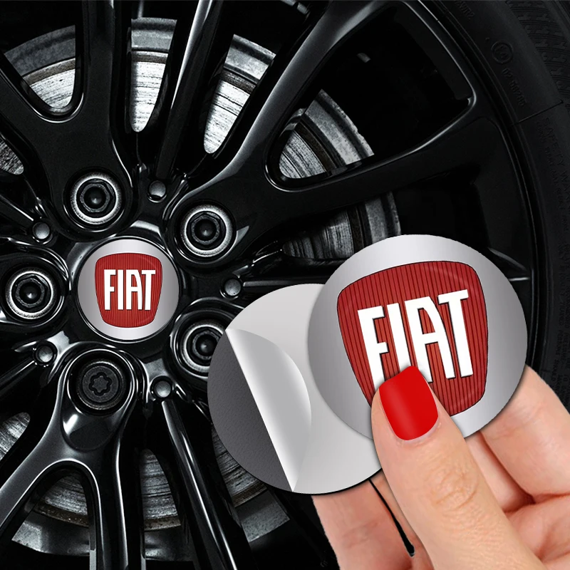 4 шт. декоративные наклейки на ступицы автомобиля Fiat Punto Stilo 500 Ducato Panda Freemont Palio Bravo