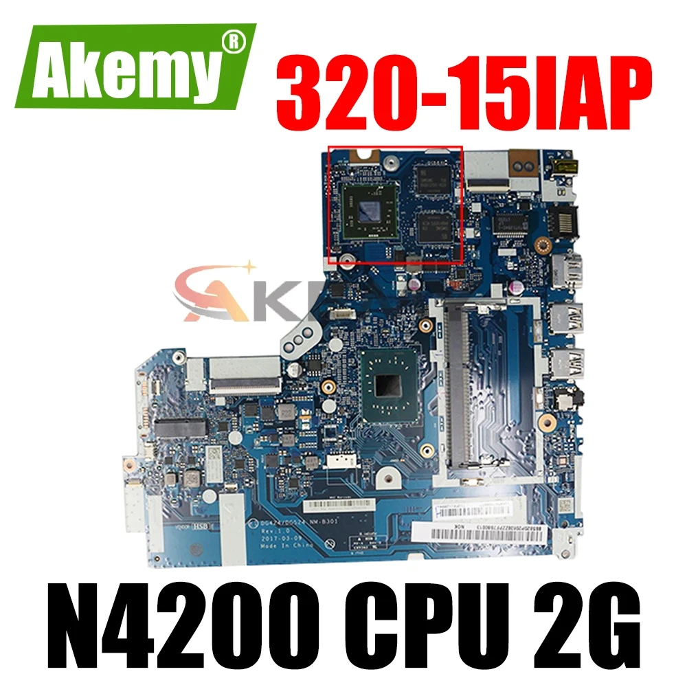 

For Lenovo IdeaPad 320-15IAP Laptop Motherboard With N4200 4 cores CPU 2G DG424 DG524 NM-B301