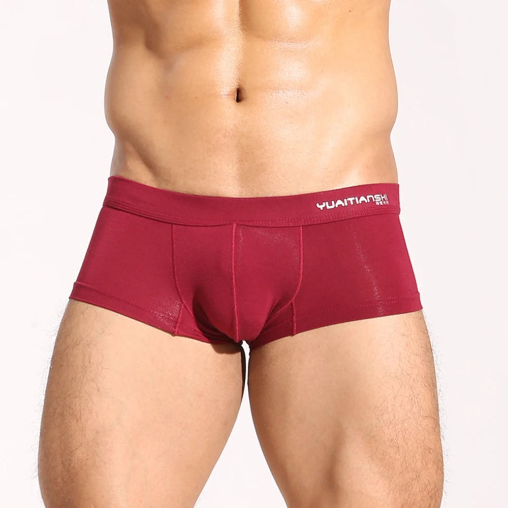 

Men Soft Boxer Briefs Modal Seamless Underwear Bulge Pouch Panties Man Breathable Shorts Fitness Sport Bulge Pouch Underpants