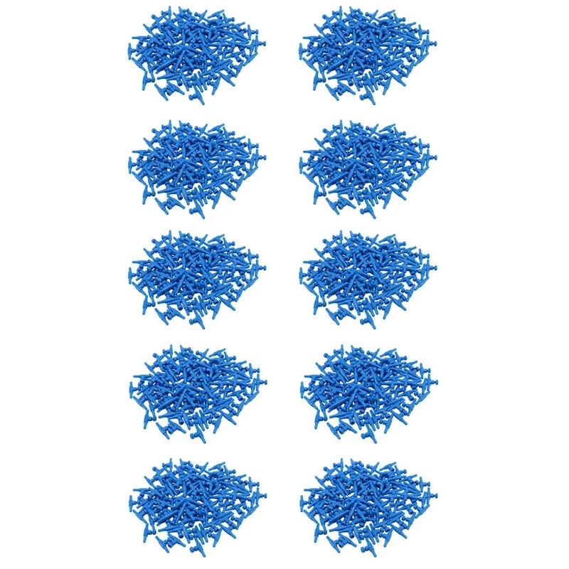 1000Pcs Blue Plastic 2 Way Aquarium Fish Tank Air Pump Control Valve For 4Mm Air Pipe