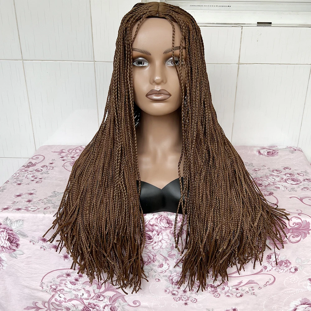 

Парик из плетеных волос с эффектом омбре для черных женщин, Длинные Синтетические волосы в коробке, для косплея, ежедневного использования