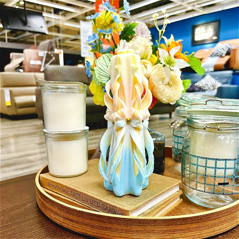 Свеча ручной работы размер 19 см подарок на день рождения праздничное атмосферное