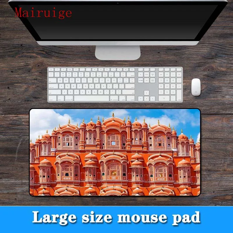

Красивый архитектурный коврик для мыши Mairuige, большой Настольный коврик для девочек в форме сердца, подходит для дома, компьютера, офиса