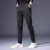 2022 spring autumn new casual pants men cotton slim fit chinos fashion trousers male brand clothing plus size 28 38 blue balck