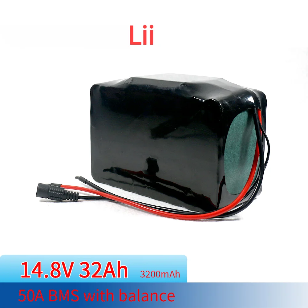 Lii 14,8 V 4S10P 12.8Ah 50A BMS 18650 перезаряжаемый литиевый аккумулятор для электрических скутеров, электровелосипедов, мотоциклов 3200mAh 560W 500W
