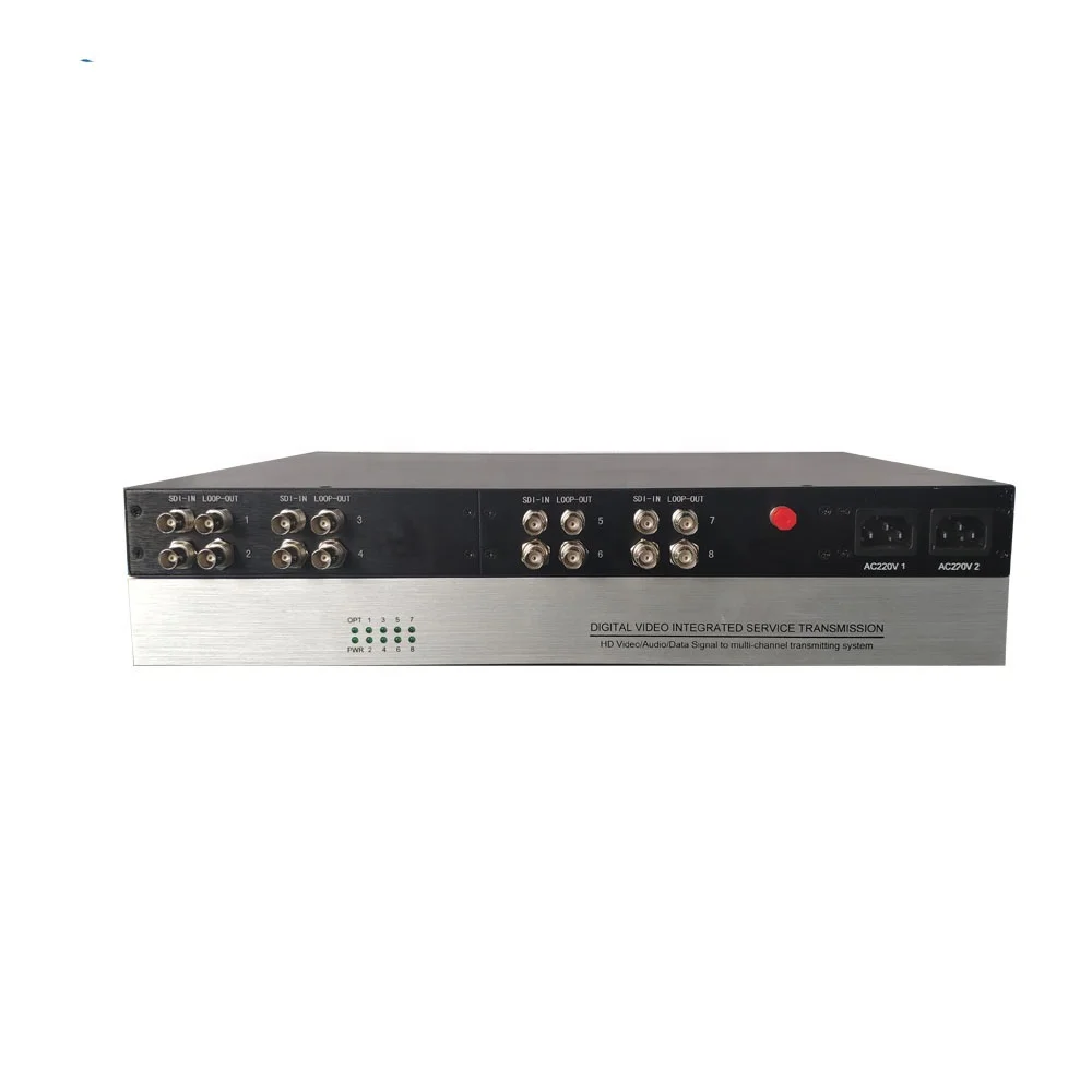 

ETV 8 channel 3G-SDI fiber extender over 1 fiber support 8 channel Local loop out