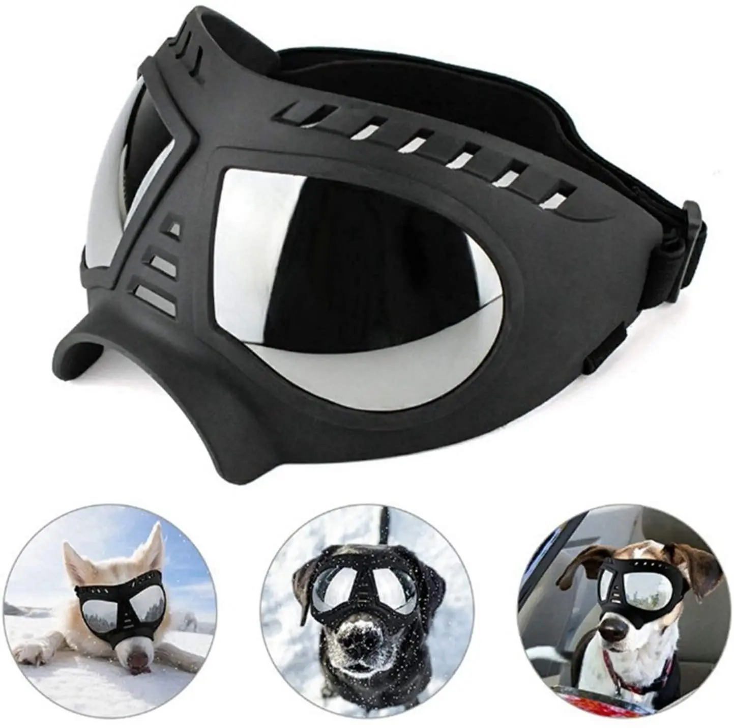 

Dog Glasses - Medium and Large Dog Pet Sunglasses Windproof and Snowproof Pet Glasses for Outdoor Driving and Riding Pet Goggles