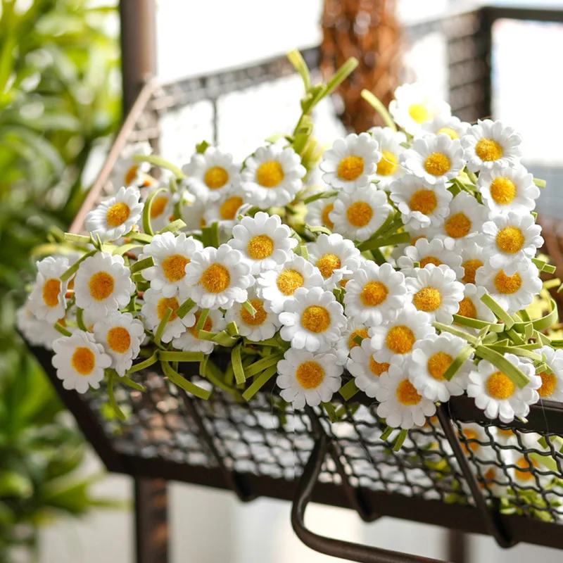 

8 Heads/ Pcs Mini Daisy Sunflower Flowers Faux Flower Head Wedding Decorations DIY Floral Design Craft Supplies Home Party Decor