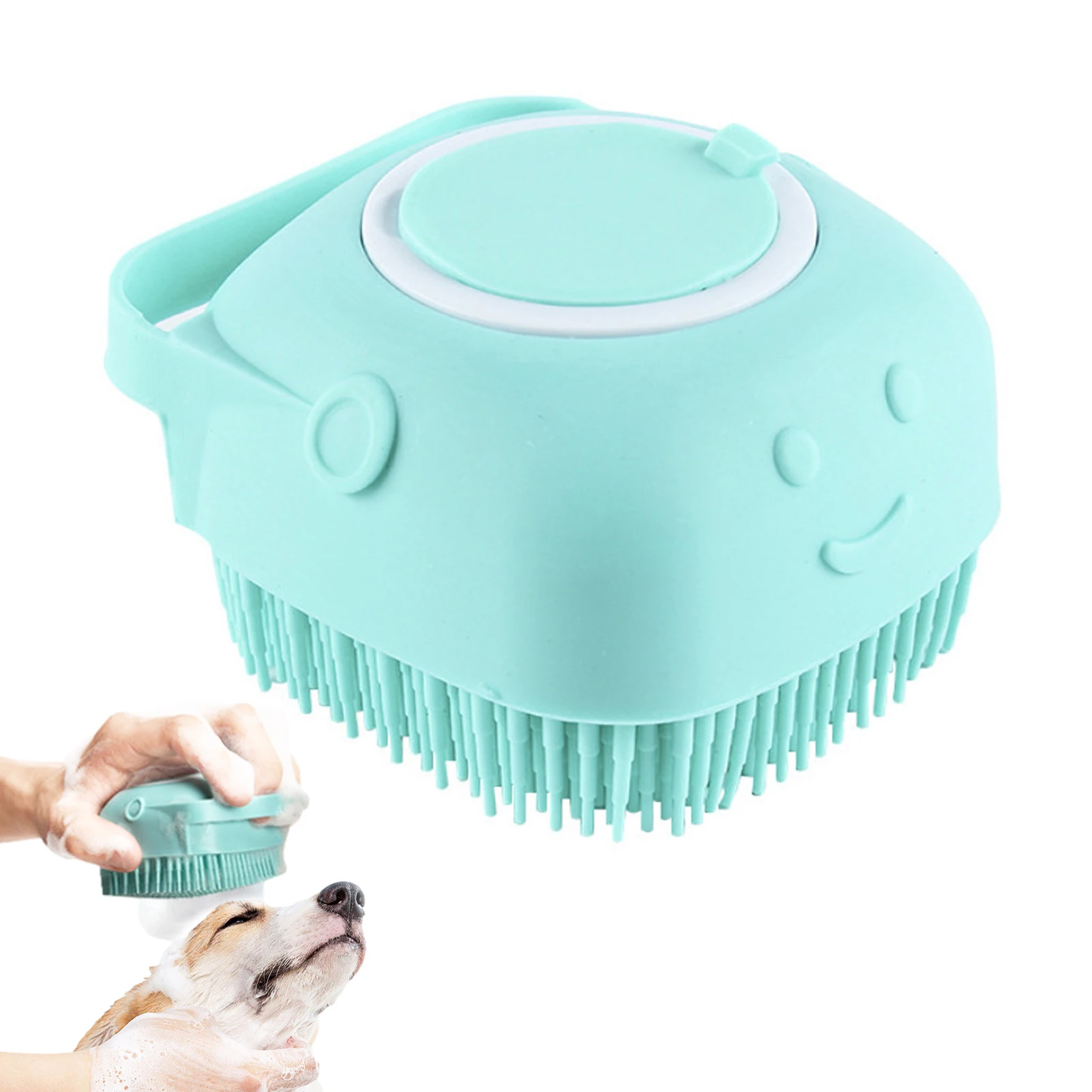 

Dog Bath Brush Pet Cat Bath Shampoo Brush For Hair Fur Grooming Puppy Kitten Soothing Massage Tool For Showering Washing Pets