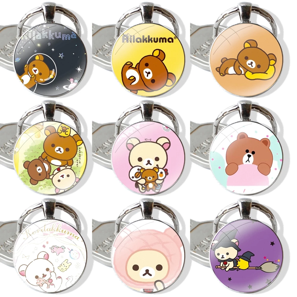 Брелки для ключей автомобиля с подвеской в виде медведя Rilakuma ручной работы