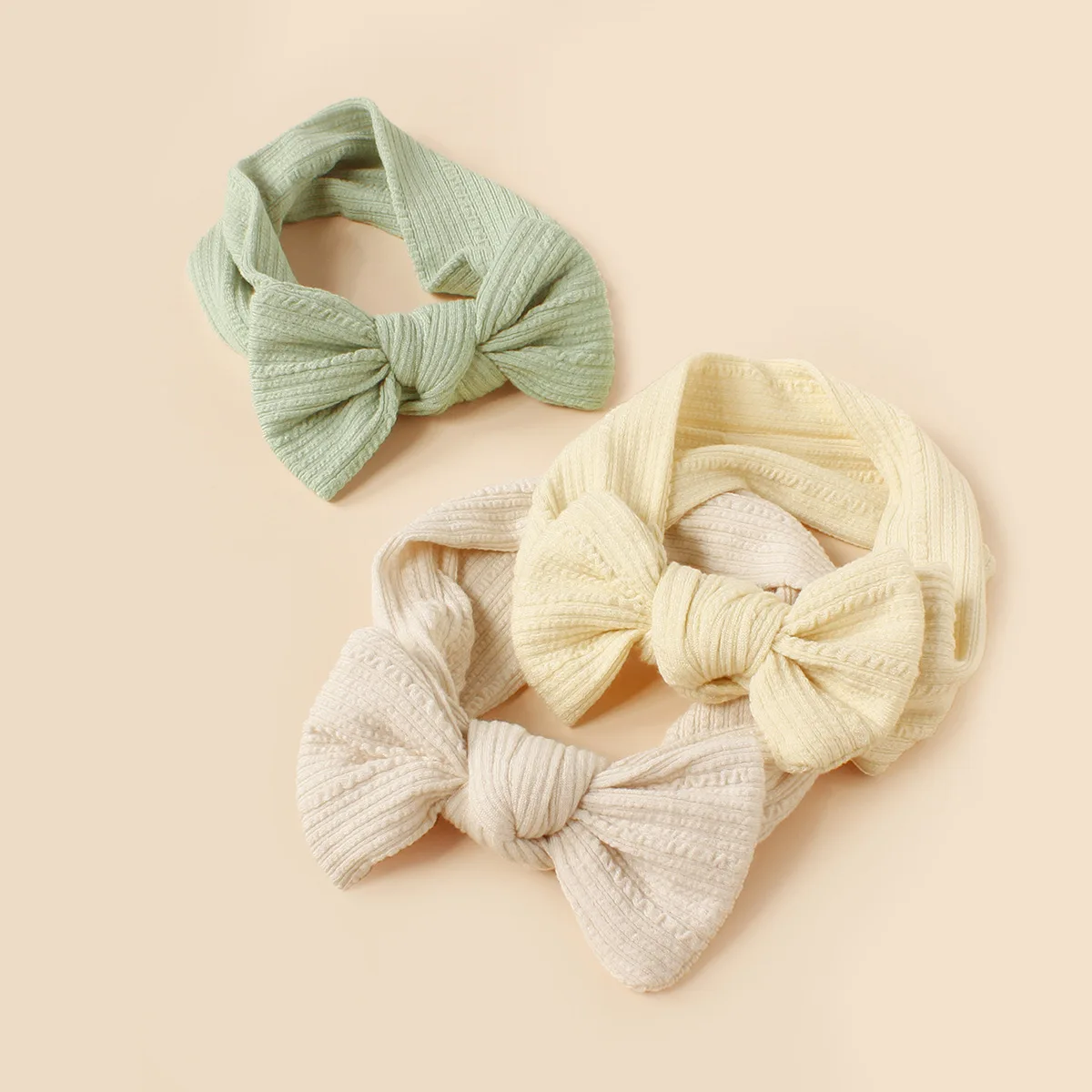 

2023 New Baby Bows Knotted Headbands Kids Boys Girls Hair Bowknot Turban Bands Infants Hair Accessories