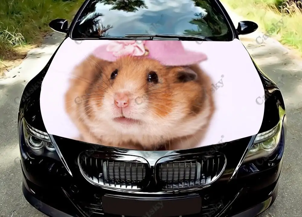 

hamster Car Hood Vinyl Stickers Wrap Vinyl Film Engine Cover Decals Sticker Universal Car Hood Protective Film