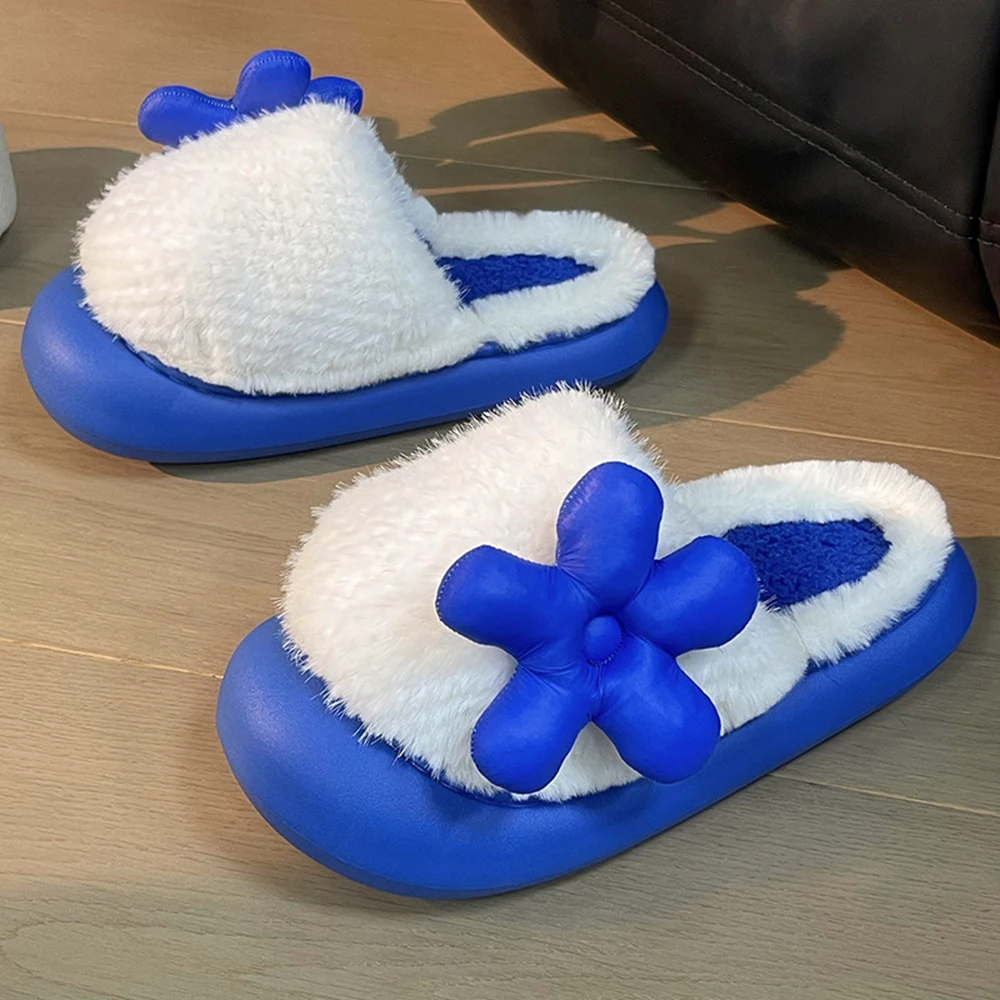 

Женские домашние тапочки, теплые плюшевые зимние тапочки для женщин, Уличная обувь на платформе, меховые женские домашние мягкие хлопковые тапочки qt691