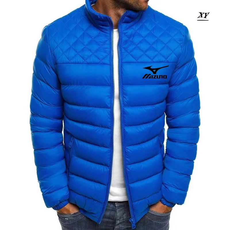 

Autumn and winter new down jacket retro men's casual jacket fashion stand-up collar outdoor men's jacket plain thick jacket