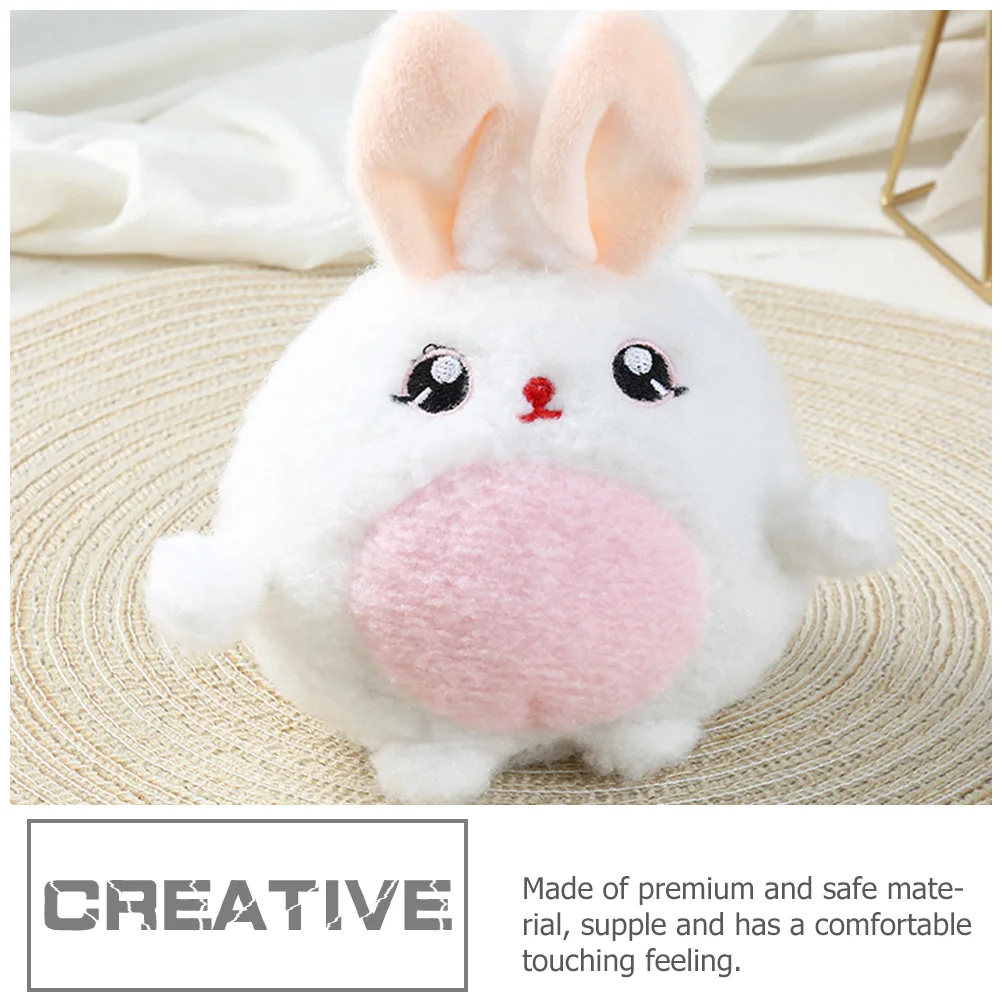 2 Pcs Stuffed Bunnies Plush Decor Fluffy Bunny Keychain Rabbits Foot Keychain Real Rabbit Keychain 2023
