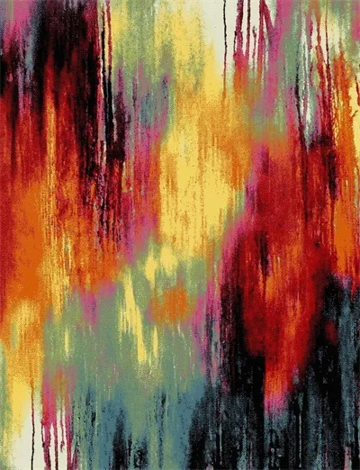 Европейская и американская абстрактная желтая красная черная многоцветная