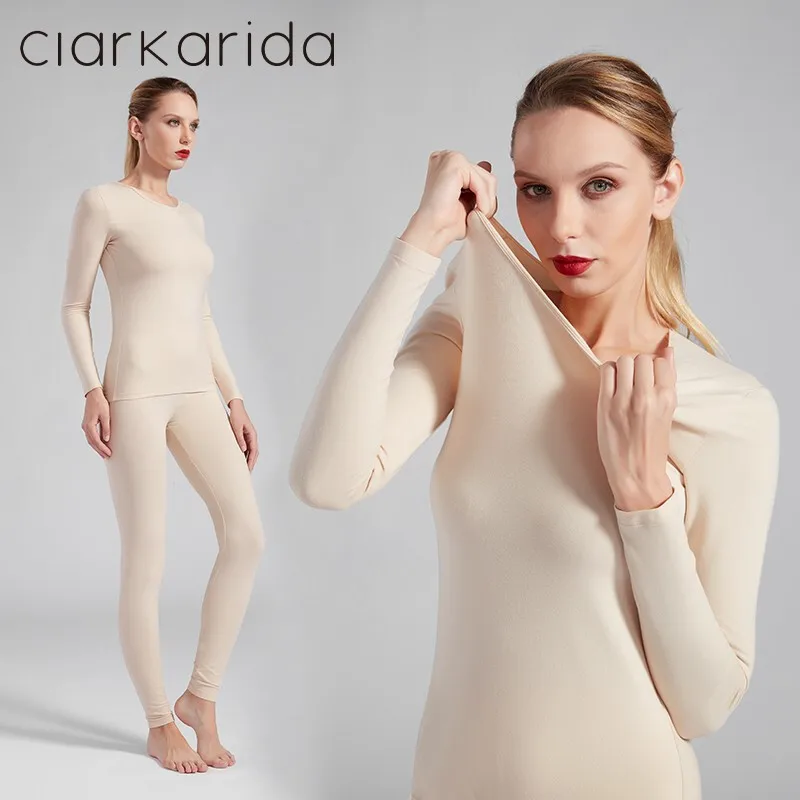 

Теплое Нижнее белье Clarkarida, женская осенняя одежда и длинные брюки, костюмы, женский облегающий хлопковый свитер, подарочная коробка