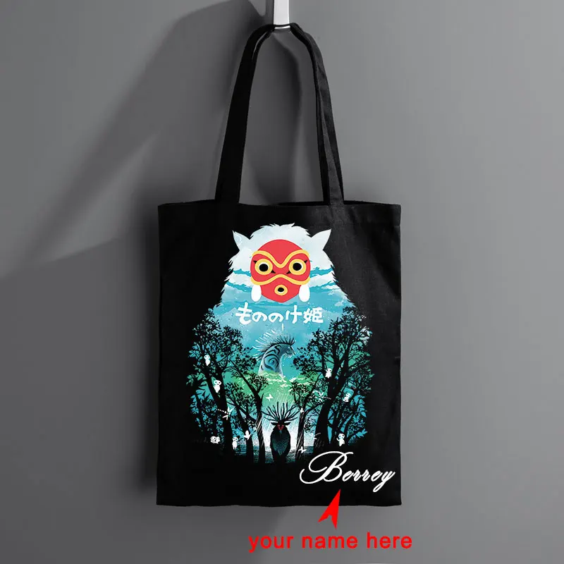 Многоразовые тканевые сумки Totoro для покупок продуктовая сумка Хлопковая