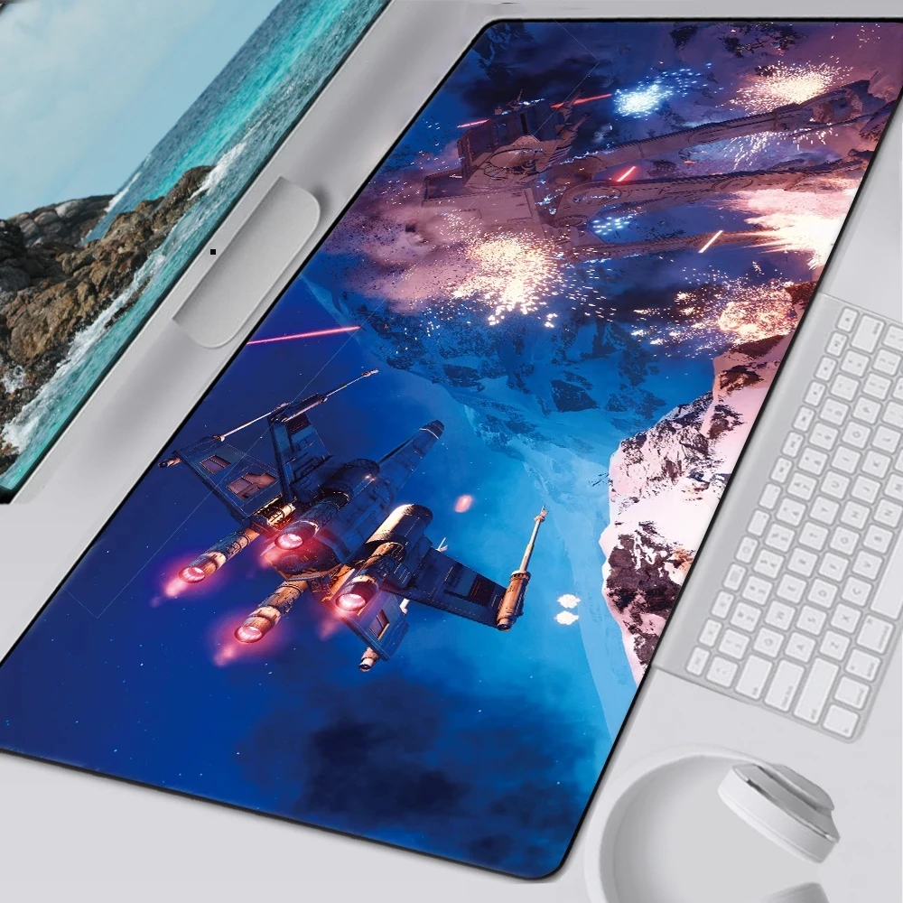 

SOVAWIN 800mm*300mm Star Wars Mouse Pads XL Mousepad Natural Rubbe Non-slip Gaming Mouse Pad Mat Locking Edge for PC Desktop