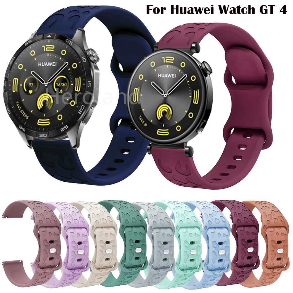 Модный силиконовый ремешок для часов 18 20 22 мм Huawei GT 4 46 41 3 pro GT2 42 браслет