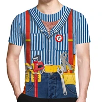 2022 new fashion repairman 3d t shirt digital printed mens tops tees funny cosplay t shirt men women tshirt