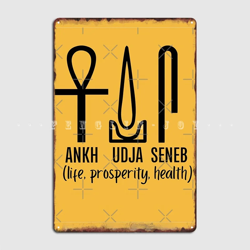 

Ankh Udja Seneb Metal Sign Wall Cave Mural Plates Classic Tin Sign Poster
