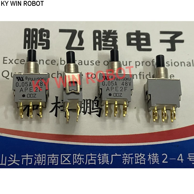 

1PCS Japan vertical 6-pin reset jog switch APE2F-2M-10 power button button 0.05A