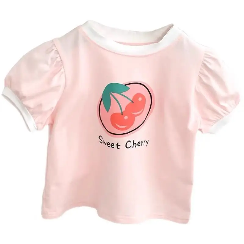 

Baby Short Sleeve T-Shirt summer kids girls baby tops children cotton T-shirt thin fashionable girls summer t-shirts P4 674