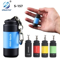 mini usb rechargeable flashlight keychain torch finger light camping light suitable for doctor reading outdoor