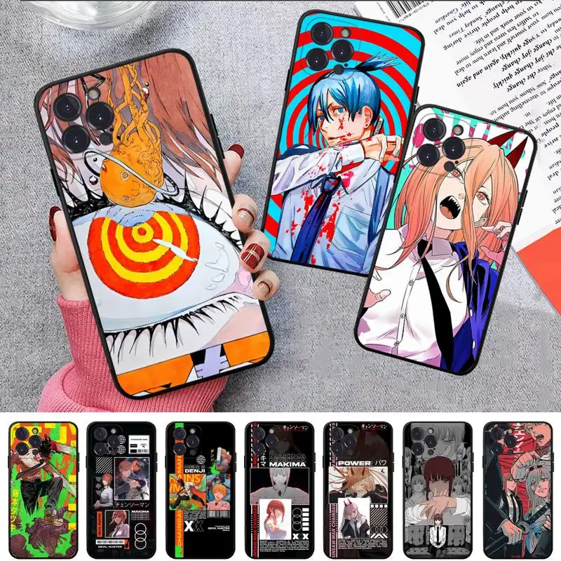 

Japan Cartoon Anime Chainsaw Man Phone Case For iPhone 14 11 12 13 Mini Pro XS Max Cover 6 7 8 Plus X XR SE 2020 Funda Shell