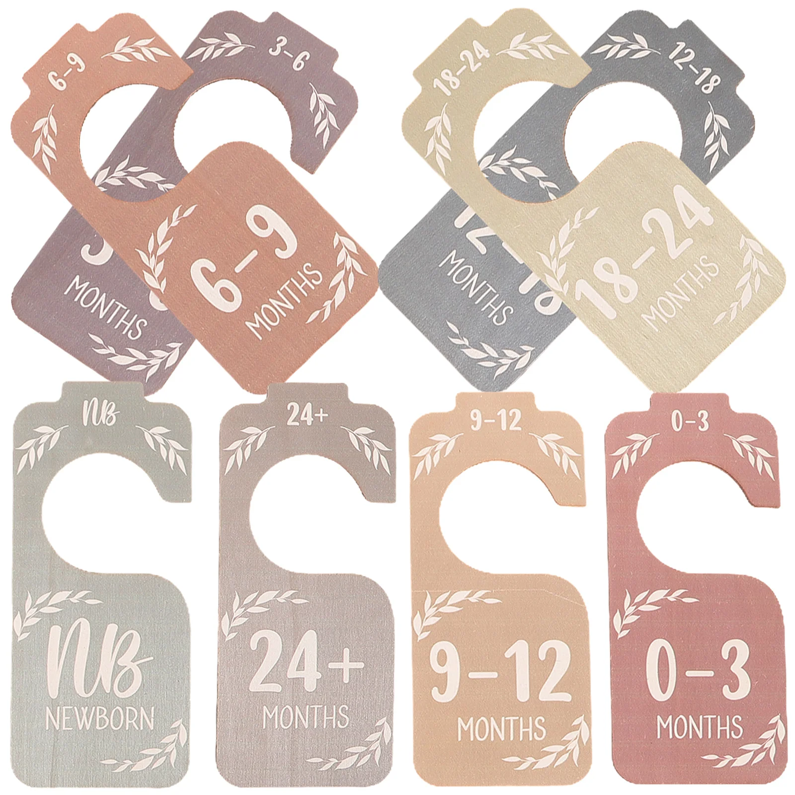 

8 pcs Wood Baby Closet Dividers Baby Garment Size Dividers Baby Clothing Hanger Dividers